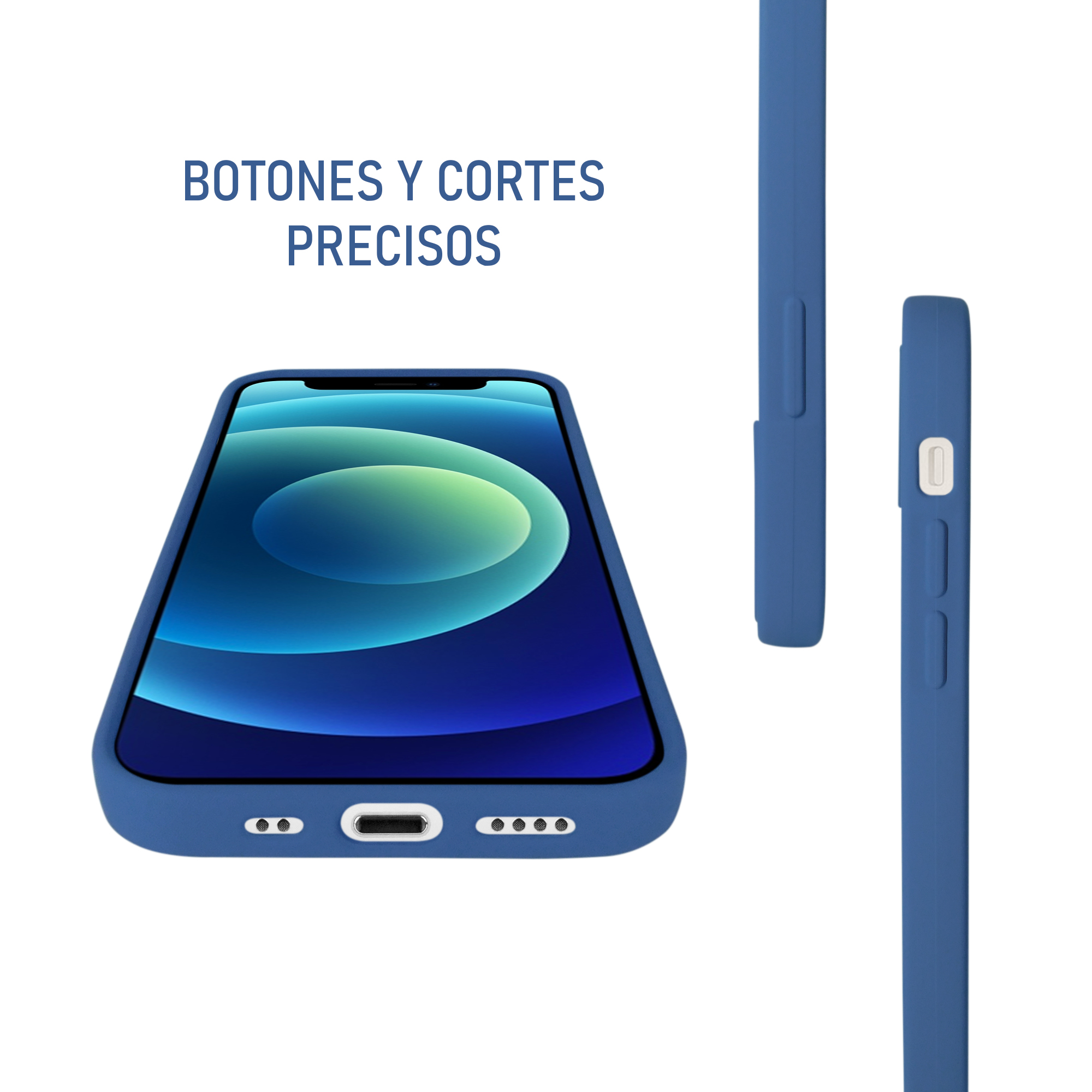 Funda de Silicon Suave Molan Cano para iPhone 14 Pro Azul