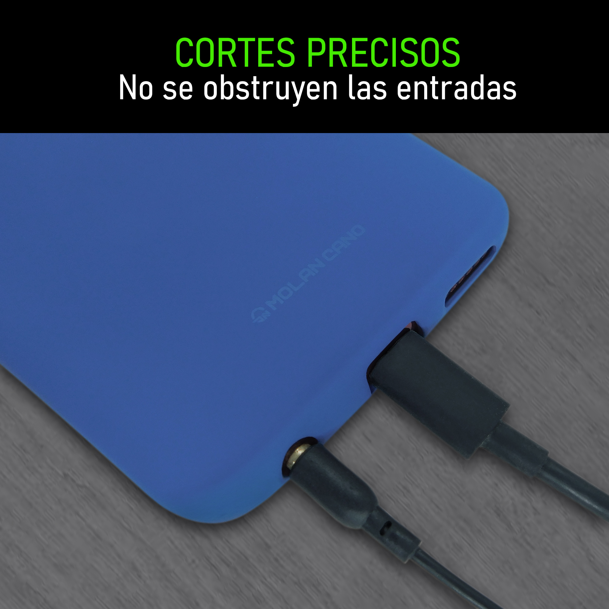 Funda de Silicon Suave Molan Cano para iPhone 14 Pro Azul