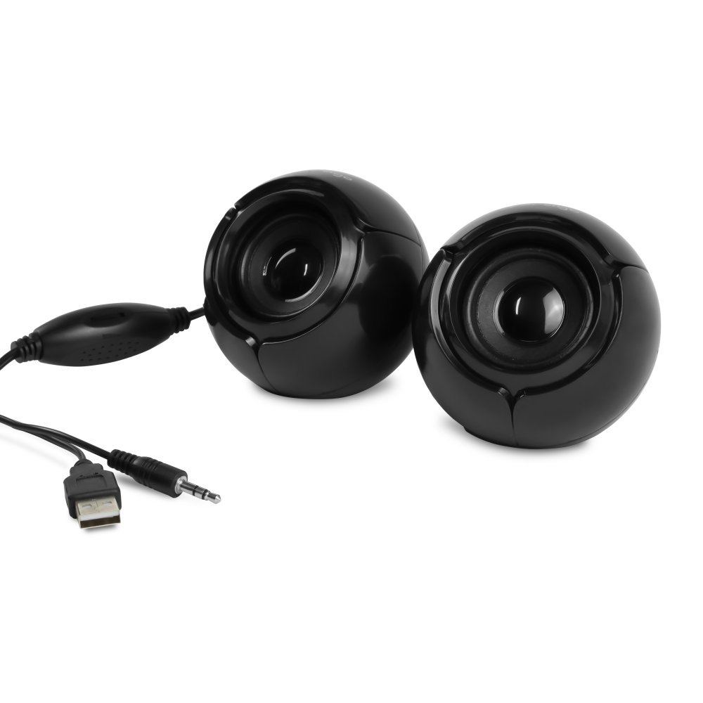 Bocinas Usb Vorago Redondas Spk-105 6w Potencia Plug 3.5mm