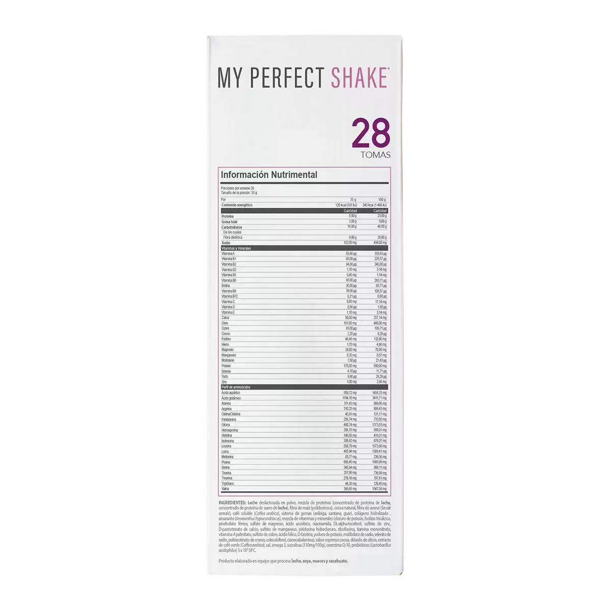 Bebida En Polvo My Perfect Shake Sabor Expresso Cocoa 1kg