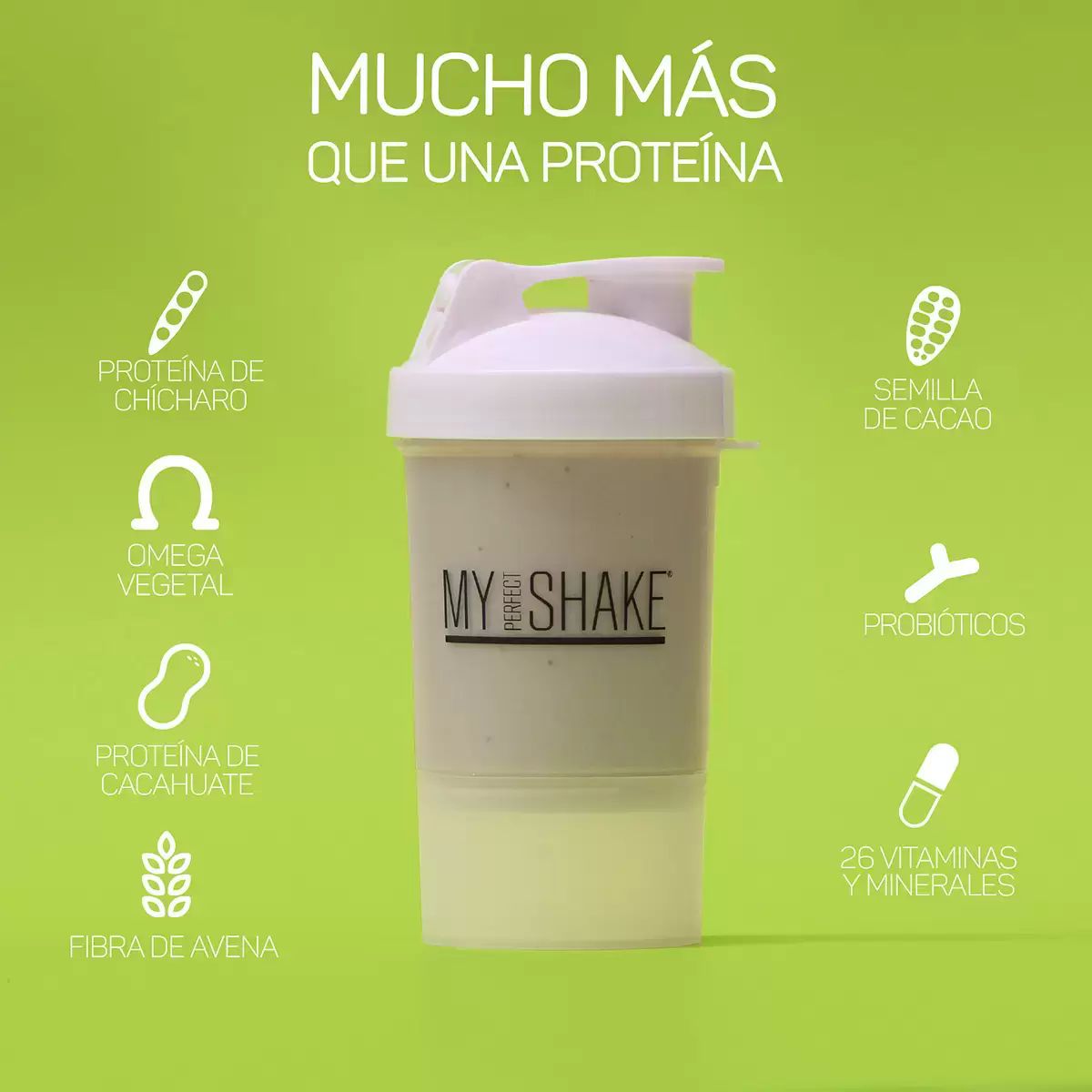 Bebida En Polvo Vegana My Perfect Shake sabor Mazapan 1kg
