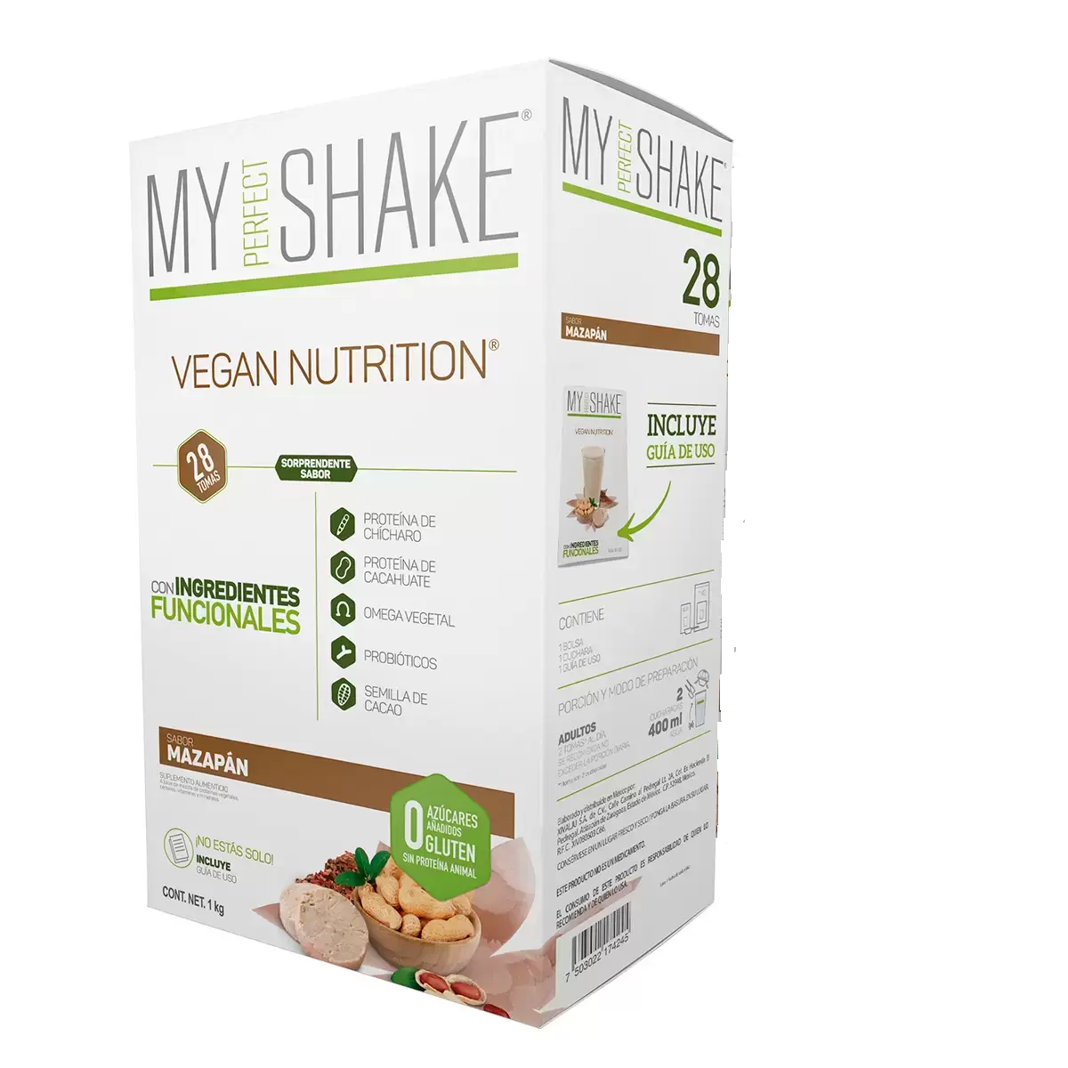 Bebida En Polvo Vegana My Perfect Shake sabor Mazapan 1kg