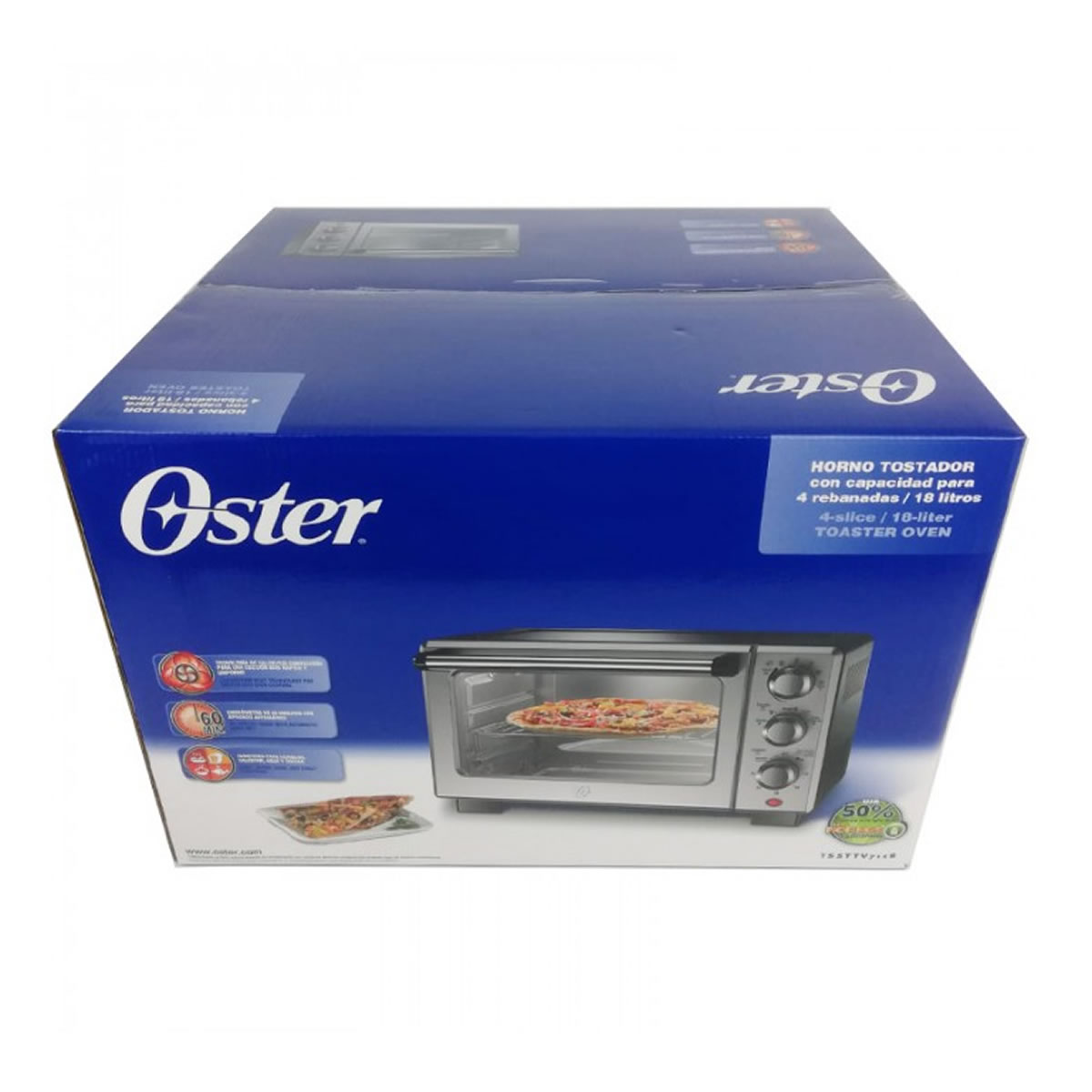 Horno Tostador de 18 Litros 1400 W Oster TSSTTV7118-1MX PDH