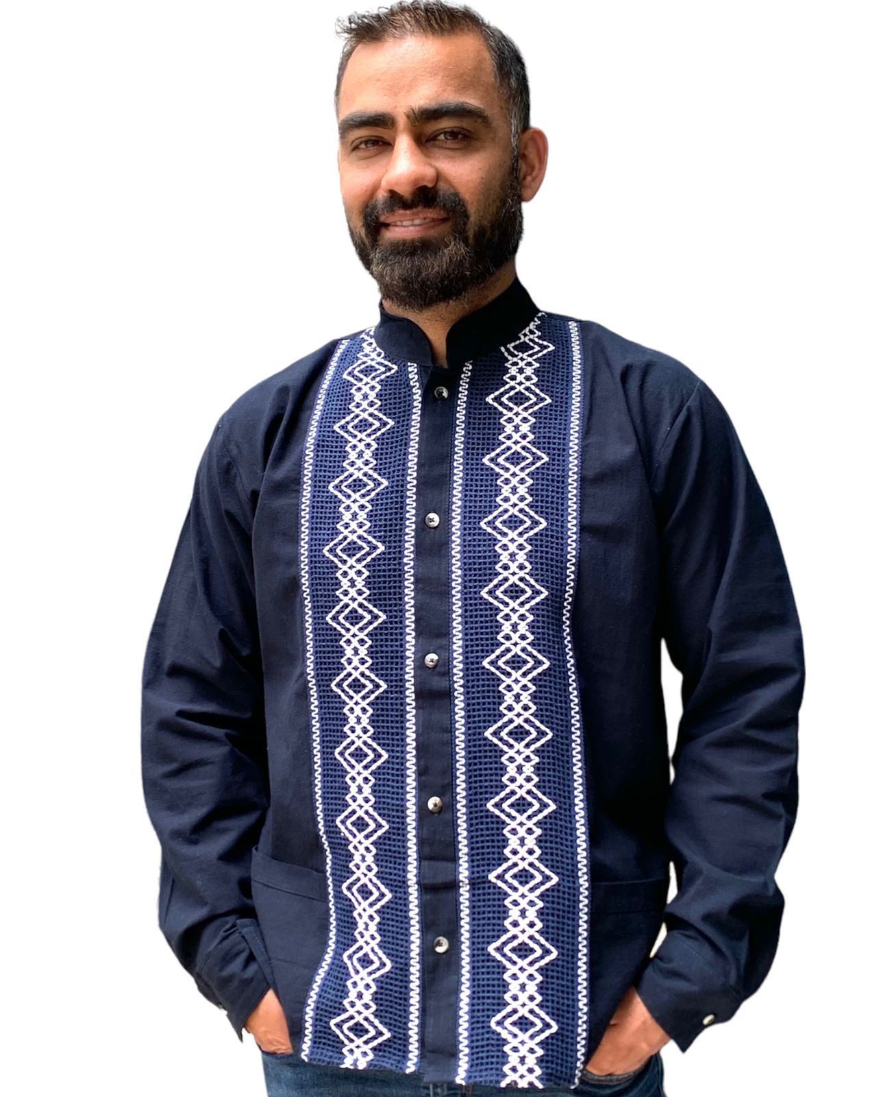 Guayabera Para Caballero Manga Larga