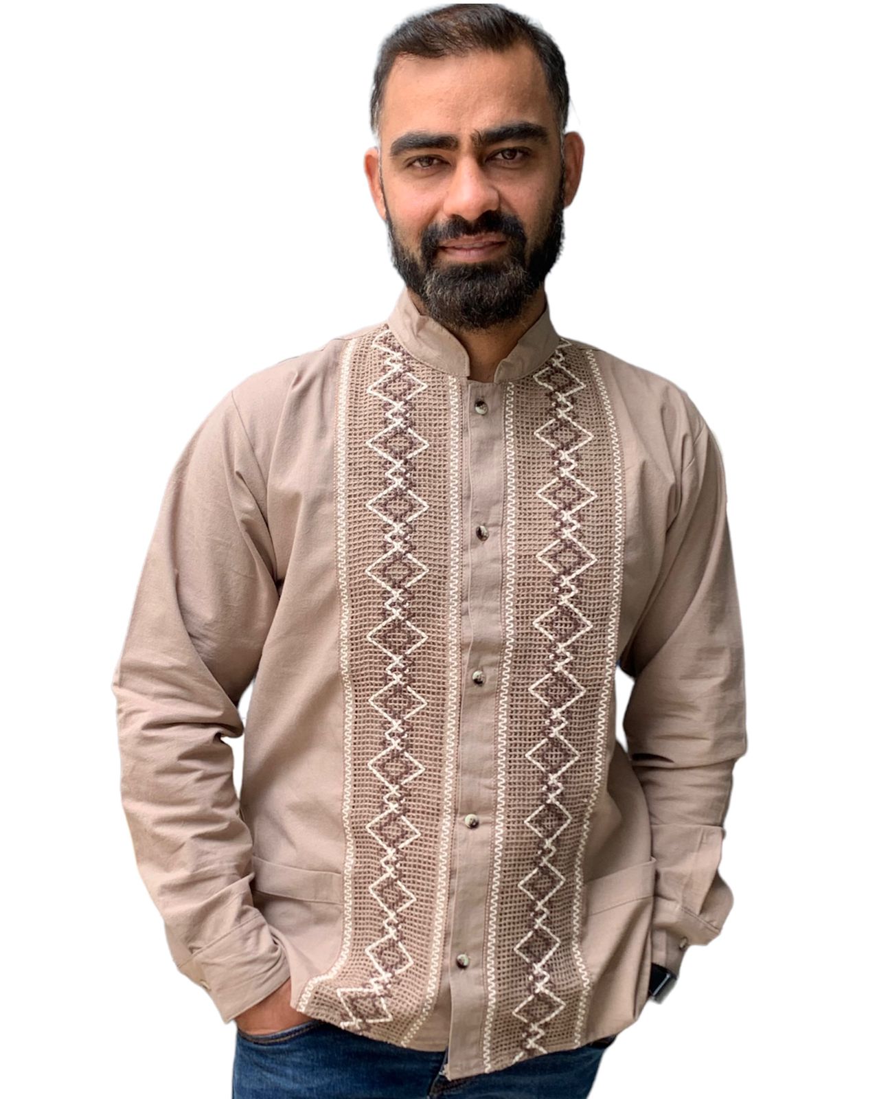 Guayabera Para Caballero Manga Larga