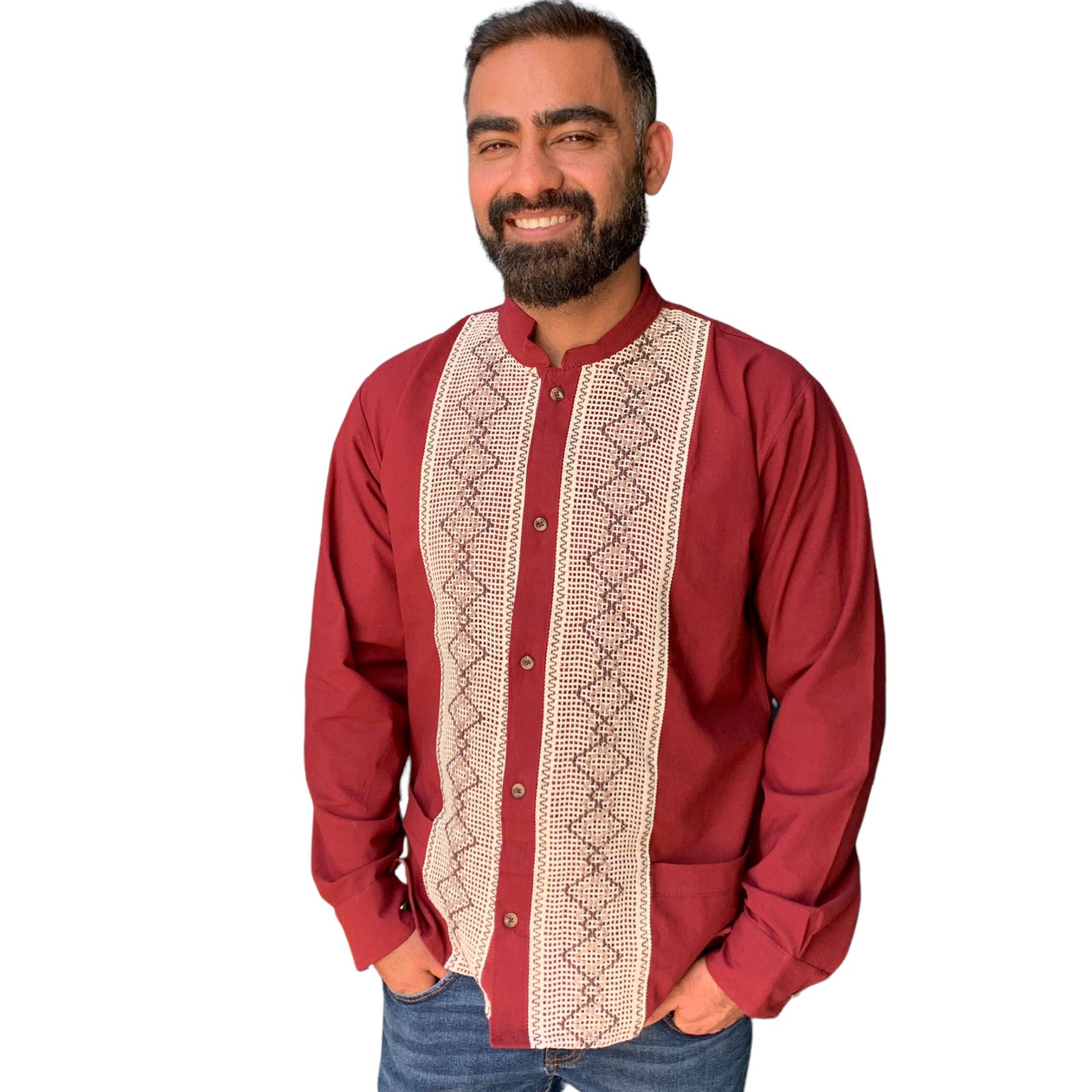 Guayabera Para Caballero Manga Larga