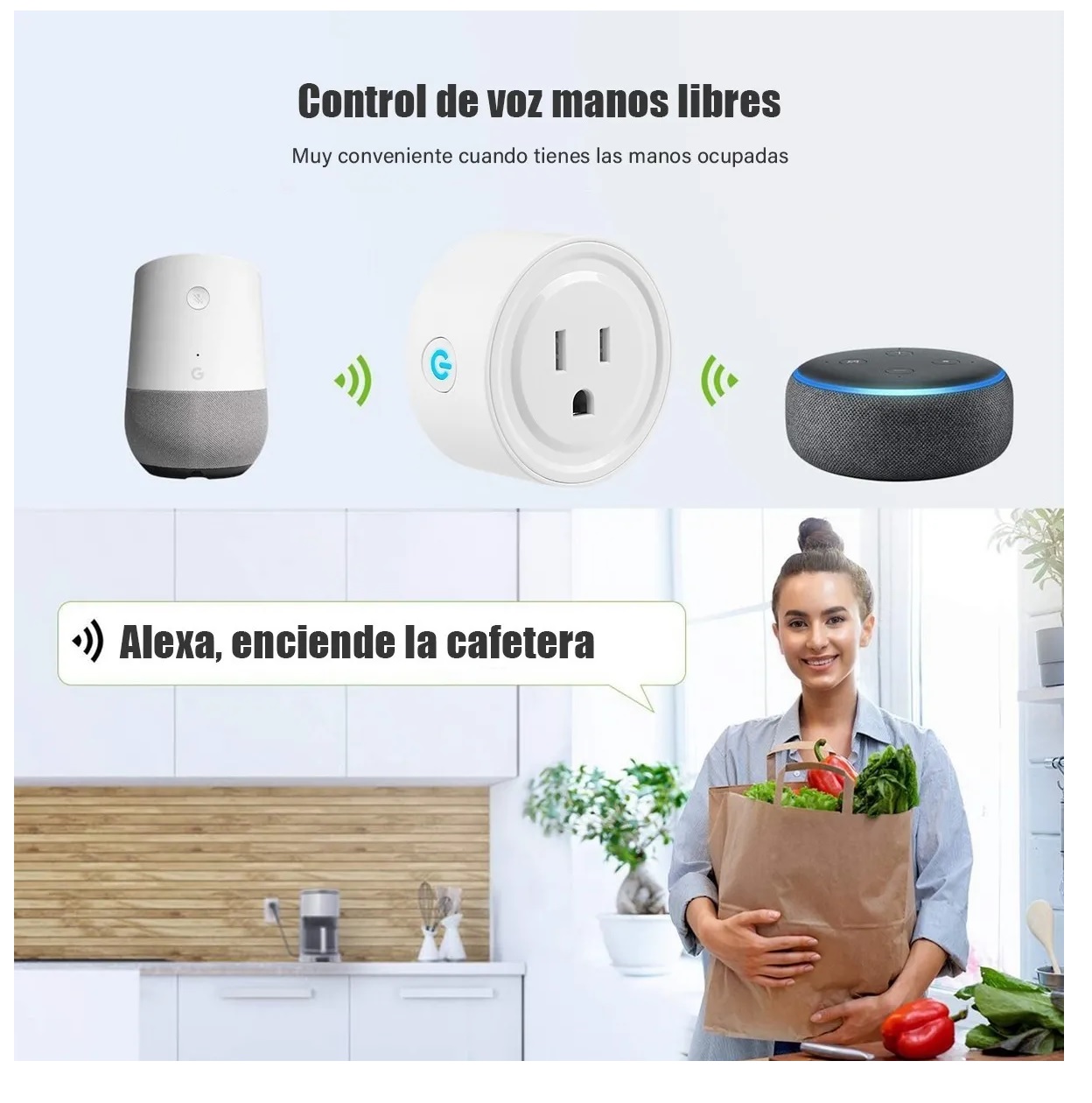 Set Contacto Eléctrico Inteligente Interruptor Enchufe Wifi