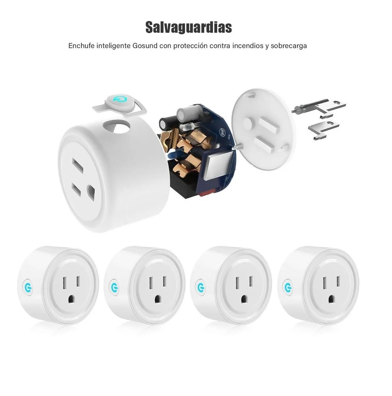 Set Contacto Eléctrico Inteligente Interruptor Enchufe Wifi