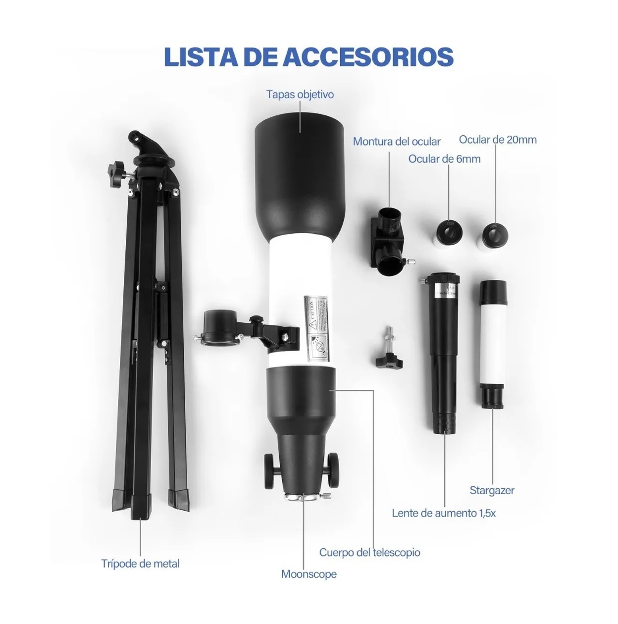 Telescopio Astronómico Ocular Refractor Astronómico 6mm