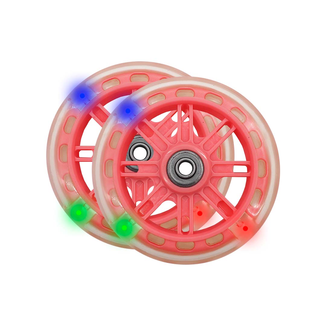 Llantitas Llantas Entrenadoras Bicicleta Con Luz Bici Rod 12-20 Rosa