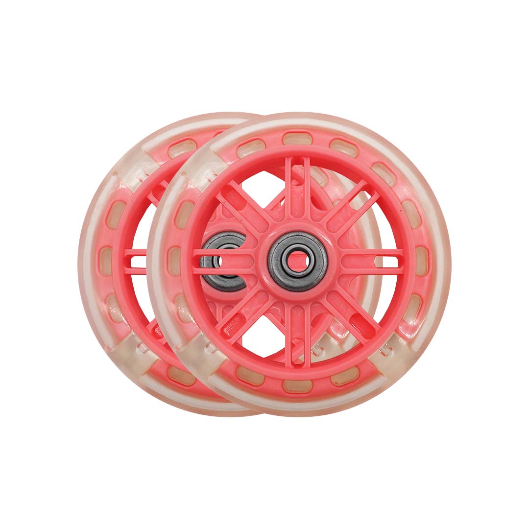 Llantitas Llantas Entrenadoras Bicicleta Con Luz Bici Rod 12-20 Rosa