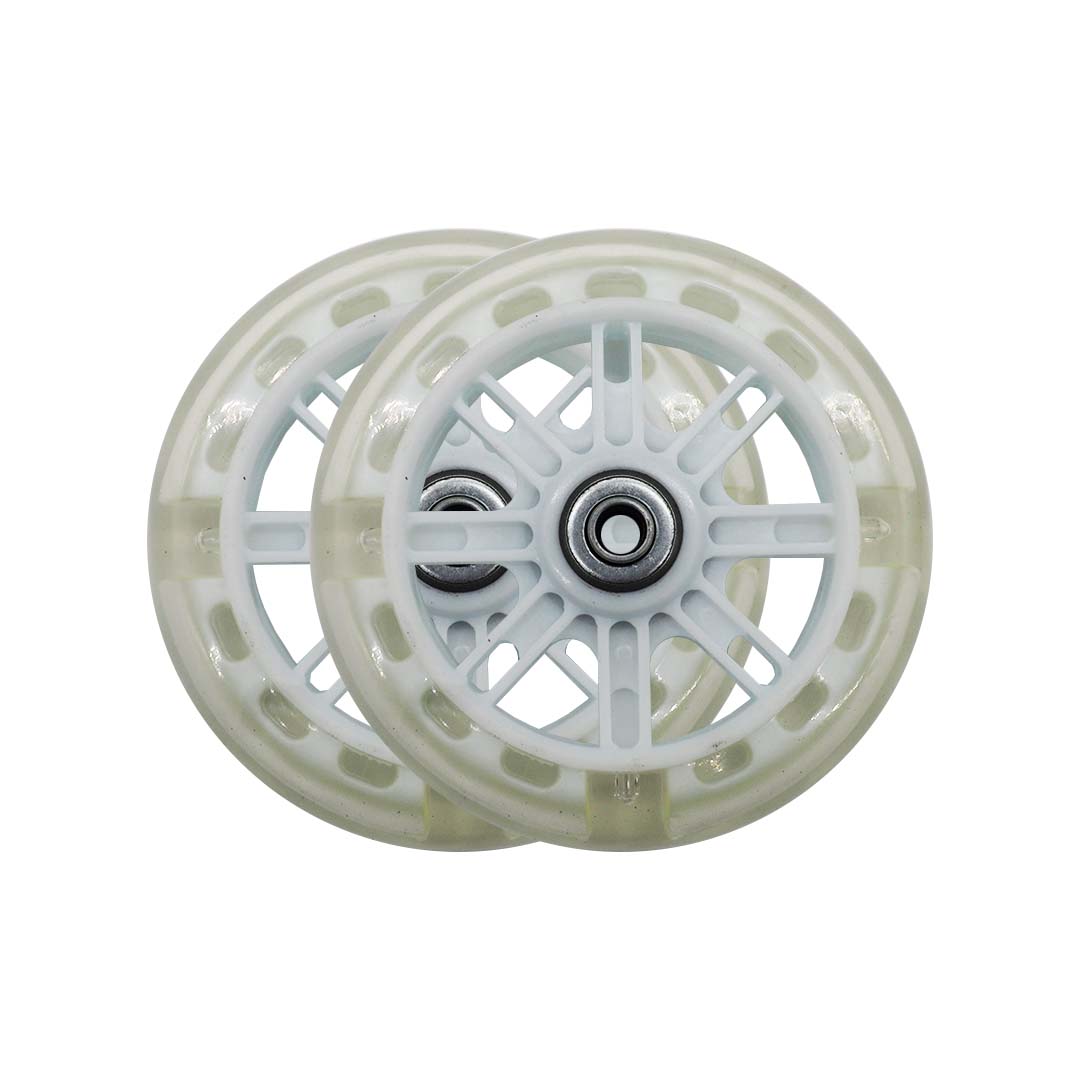 Llantitas Llantas Entrenadoras Bicicleta Con Luz Bici Rod 12-20 Blancas