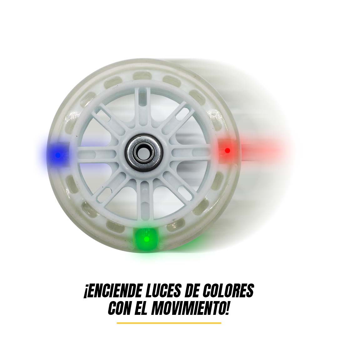 Llantitas Llantas Entrenadoras Bicicleta Con Luz Bici Rod 12-20 Blancas