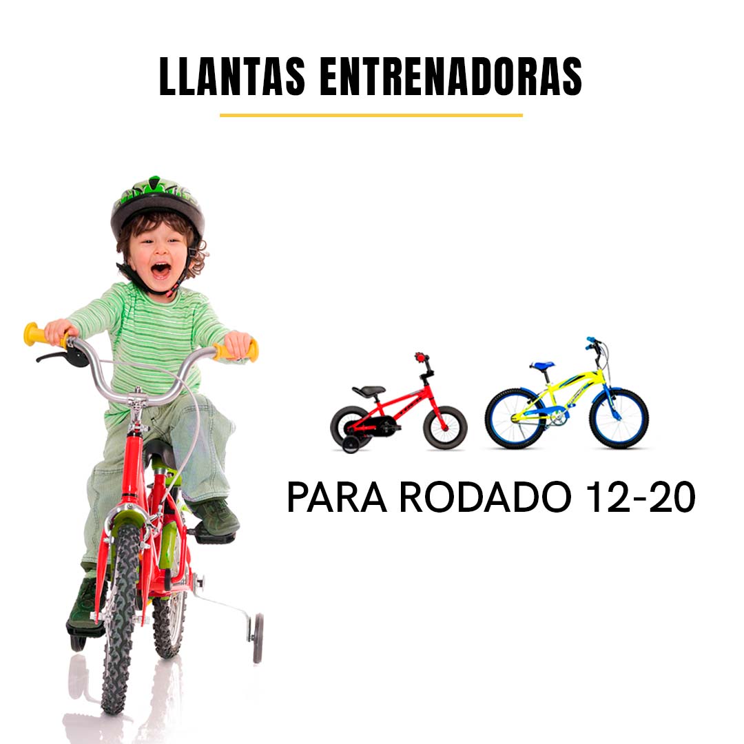 Llantitas Llantas Entrenadoras Bicicleta R12-20 Blancas
