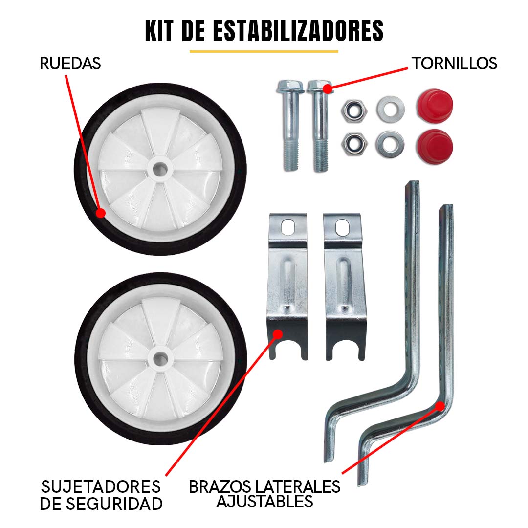 Llantitas Llantas Entrenadoras Bicicleta R12-20 Blancas