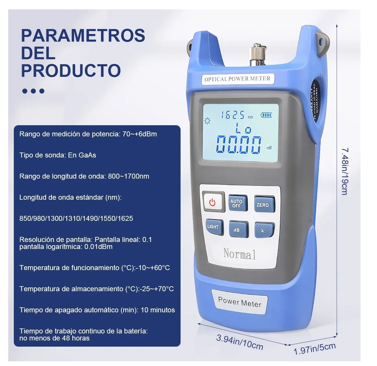 Kit De Herramientas Fibra Optica Con Medidor D Potencia 10km c/Bolsa Negro