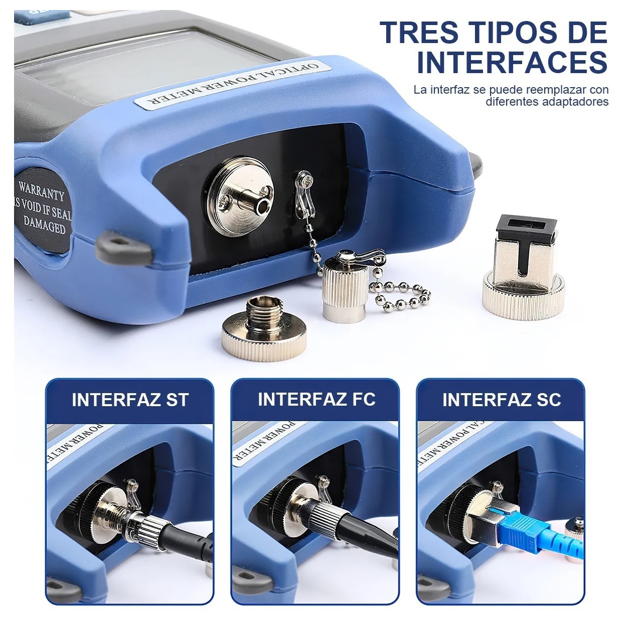 Kit De Herramientas Fibra Optica Con Medidor D Potencia 10km c/Bolsa Negro