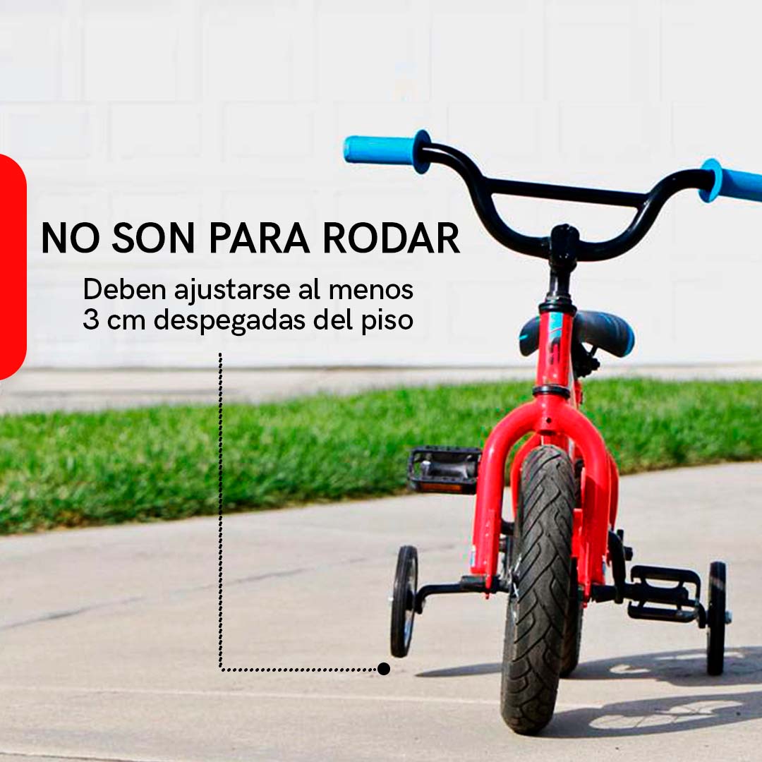 Llantitas Llantas Entrenadoras Bicicleta R12-20 Rojas