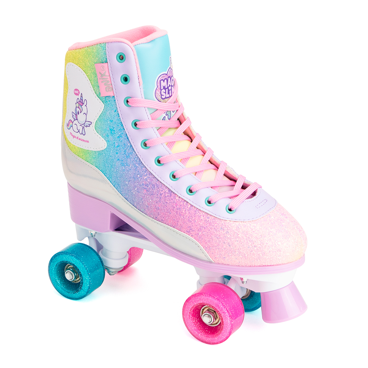 Patines 4 Ruedas Quad Para Niña Onix Magic Slime Multicolor