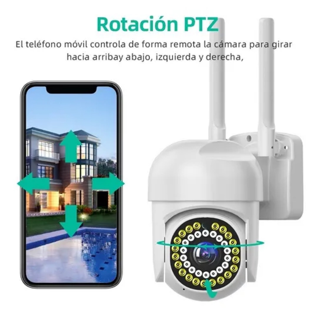 Cámara De Seguridad Exterior Wifi Con Alarma Ip Hd 1080p