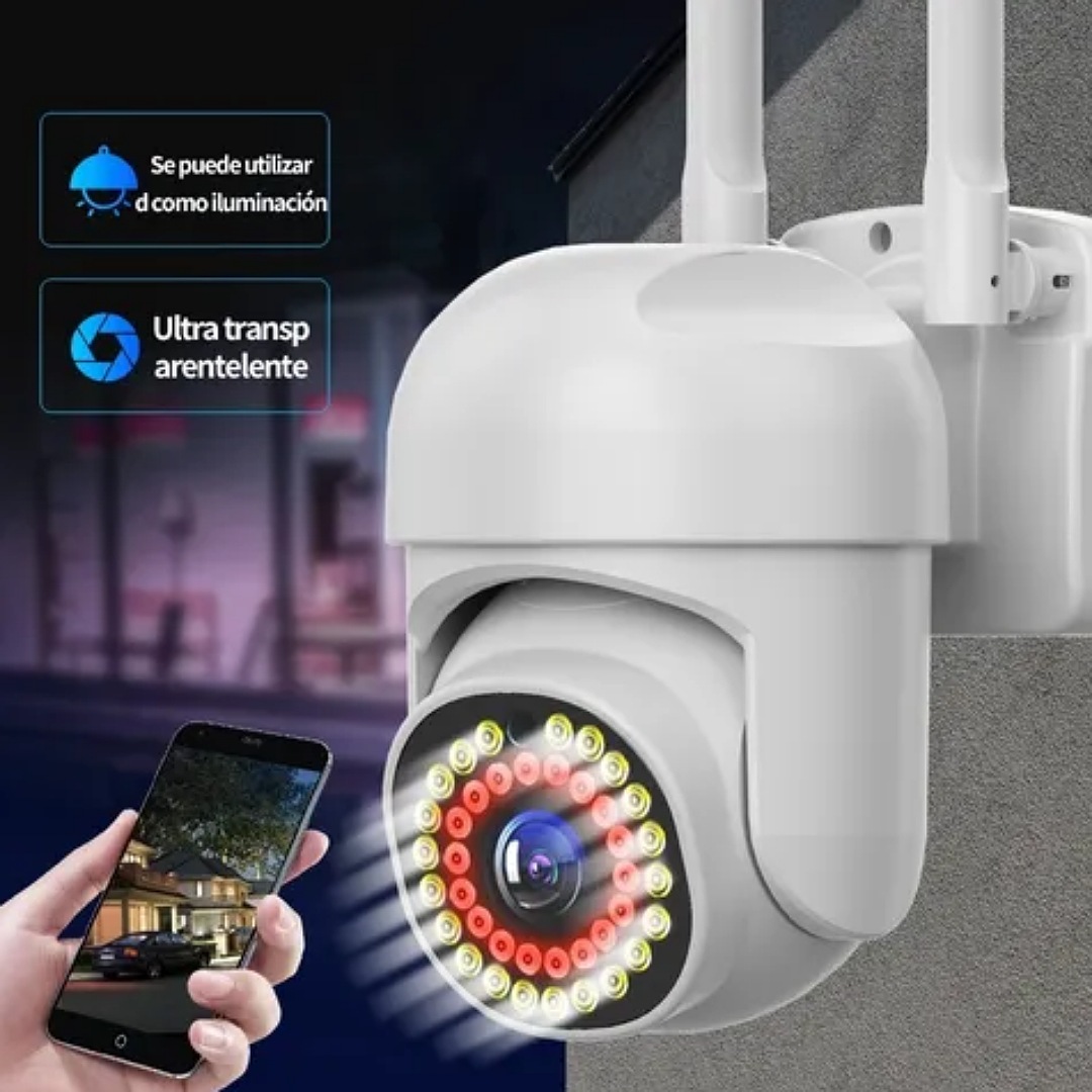 Cámara De Seguridad Exterior Wifi Con Alarma Ip Hd 1080p