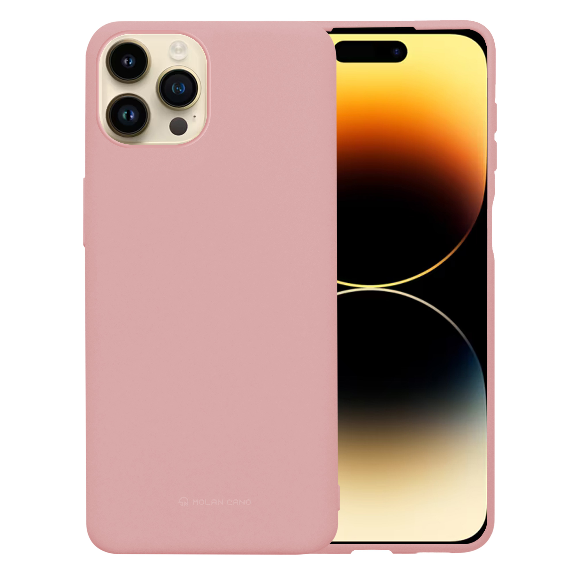 Funda de Silicon Suave Molan Cano para iPhone 14 Pro Rosa