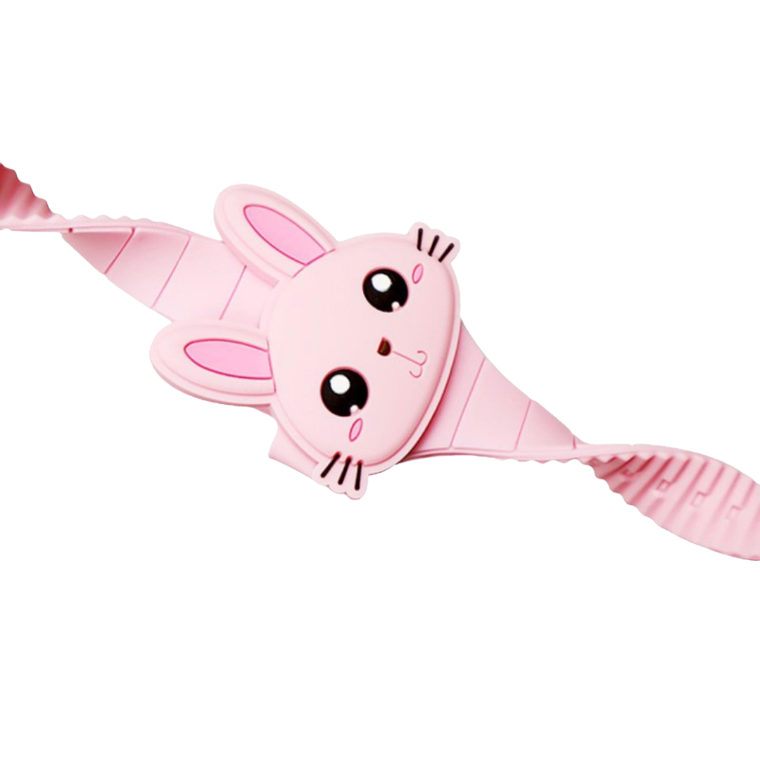 Reloj Infantil con tapa de Conejo de Silicon Numeros Led