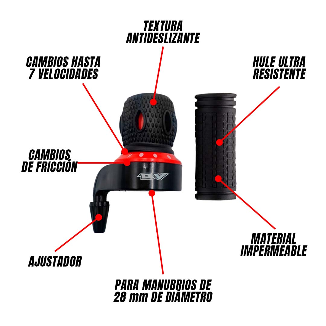 Mandos Bicicleta Doble De Fricción Cambios 7 Velocidades