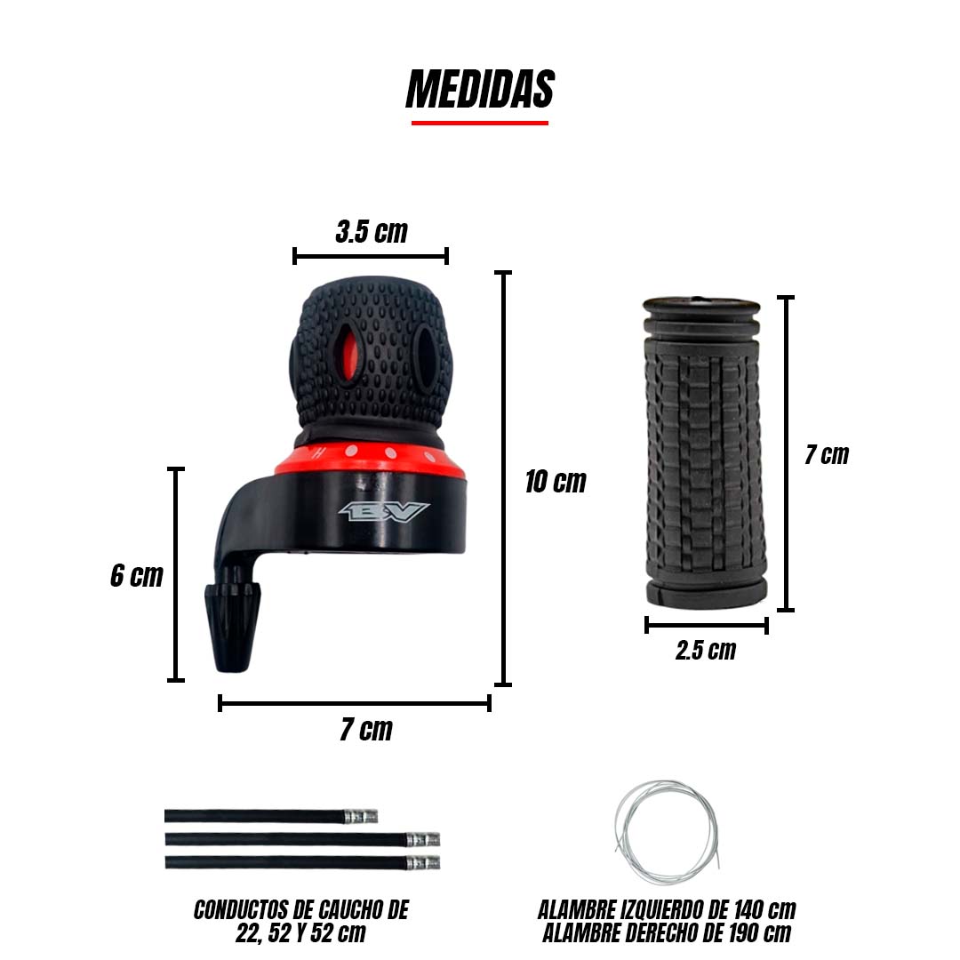 Mandos Bicicleta Doble De Fricción Cambios 7 Velocidades