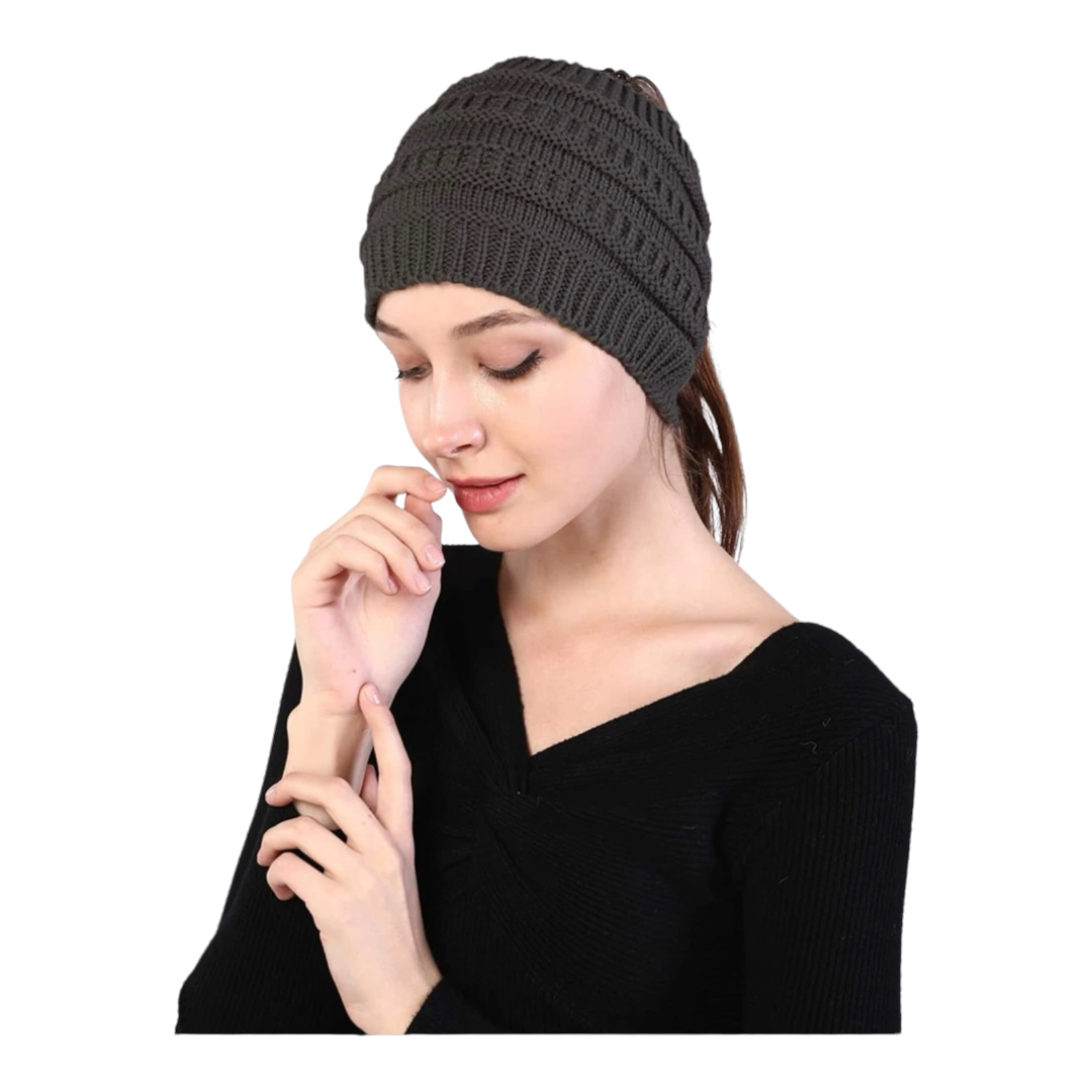 Gorro Invernal Tejido De Punto Para Coleta.