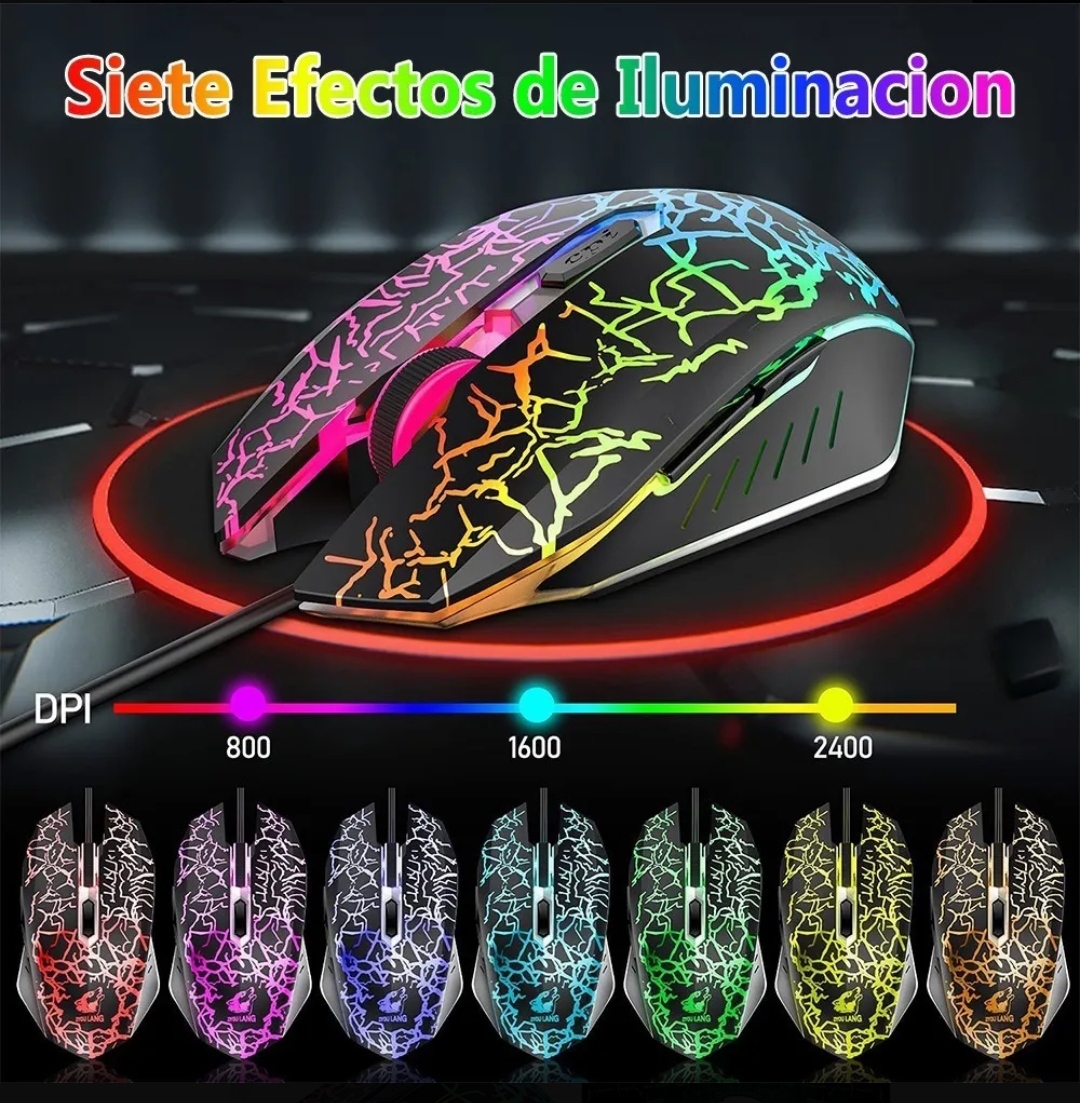 Kit Teclado Mouse Gamer Profesional Retroilumin Usb Negro