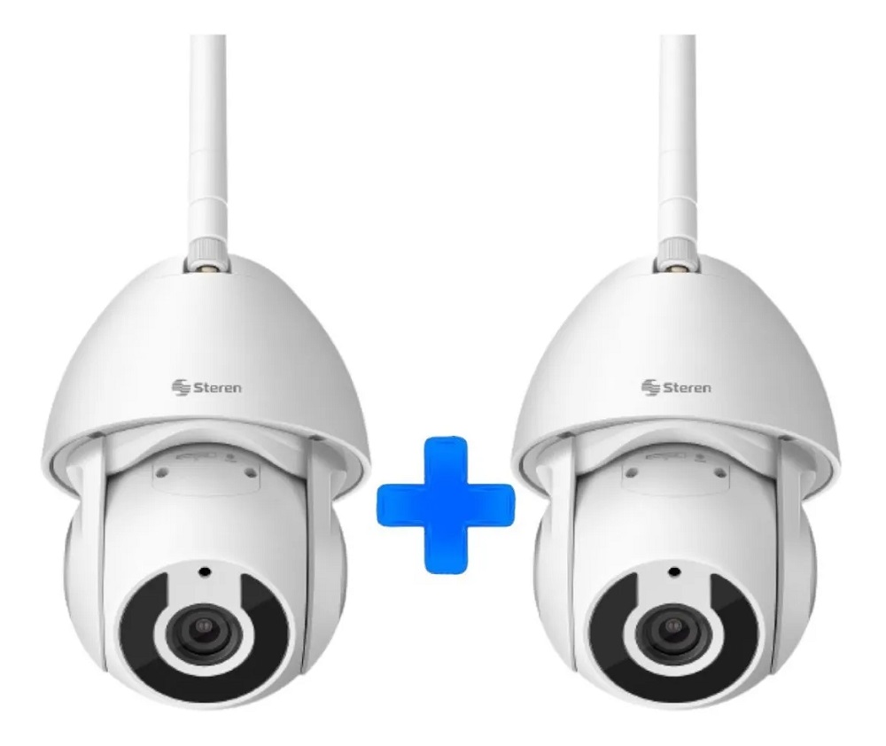 2 PZ Cámara Seguridad Wifi Steren CCTV-235 Robotizada Exterior