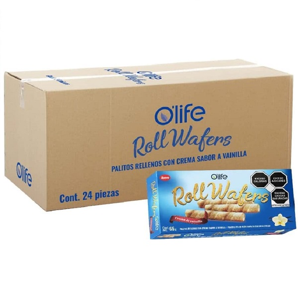 Palitos Rellenos con crema Sabor a vainilla (24 cajitas) Alta calidad, importados.