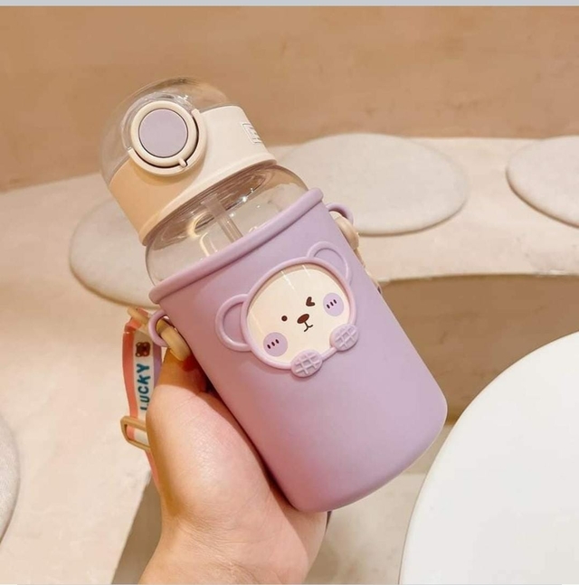 Cantimplora Kawaii con stickers