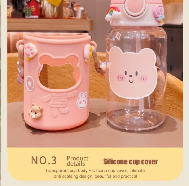 Cantimplora Kawaii con stickers