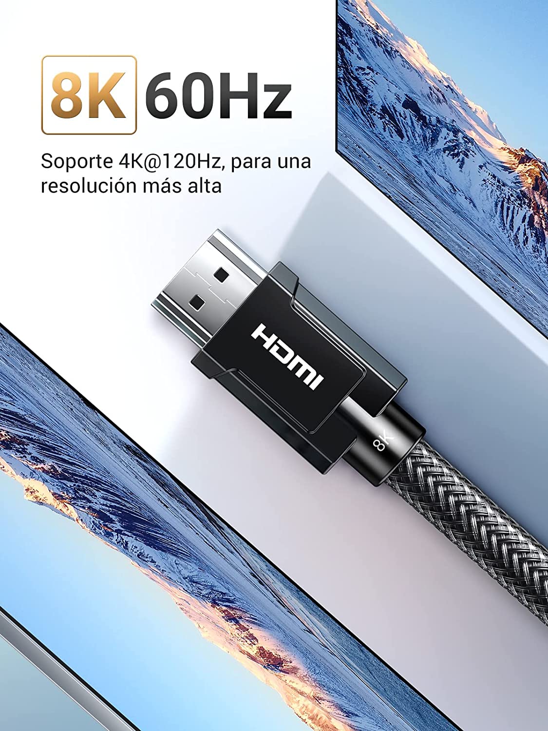 Cable Hdmi 2.1 8k 48gbps 3m Compatible Con Hdr Earc Ugreen