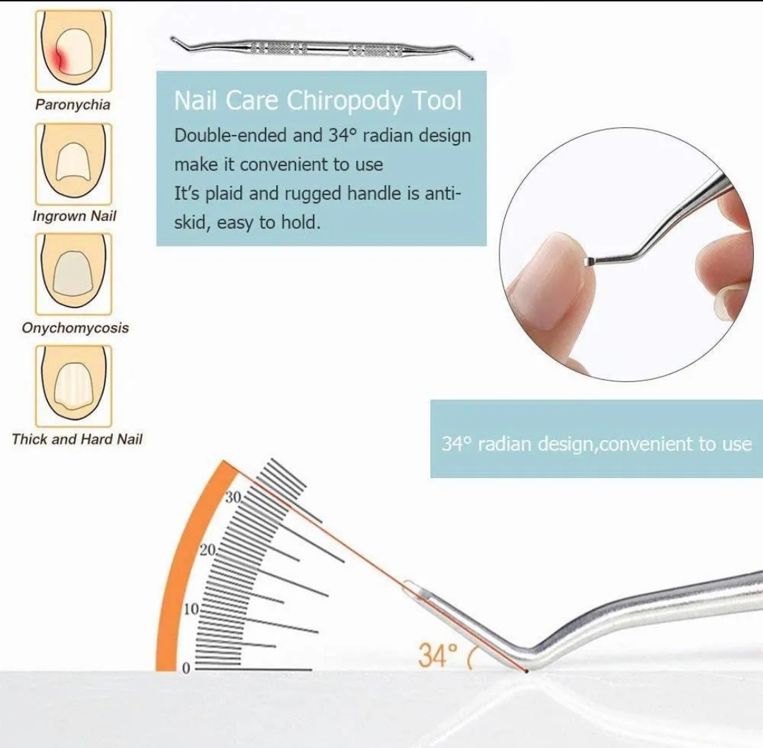 Kit De Herramientas De Uñas Encarnadas Cortauñas Lonk 6pcs