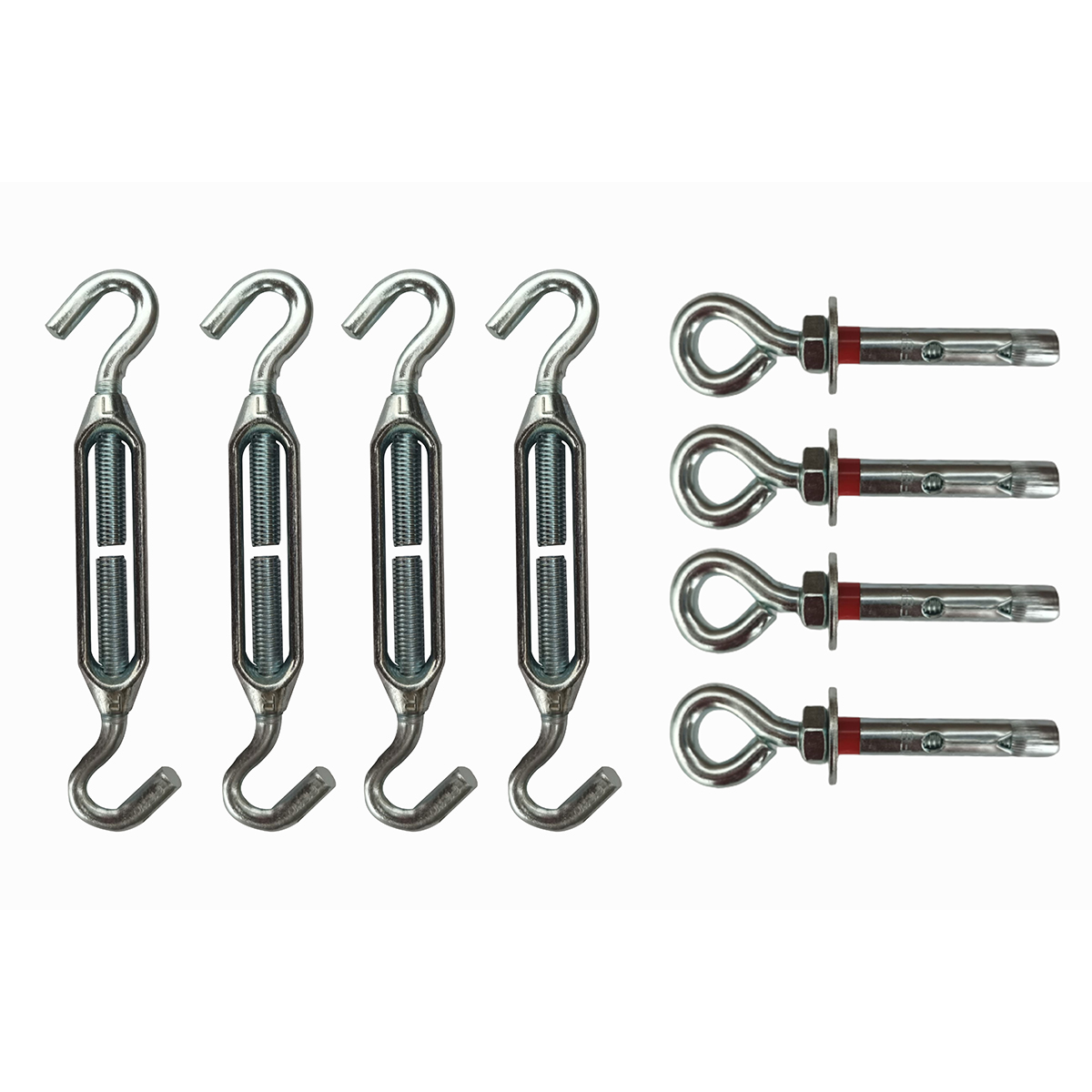 Kit De Instalación Para Malla Sombra Tensores Y Armellas 4pz