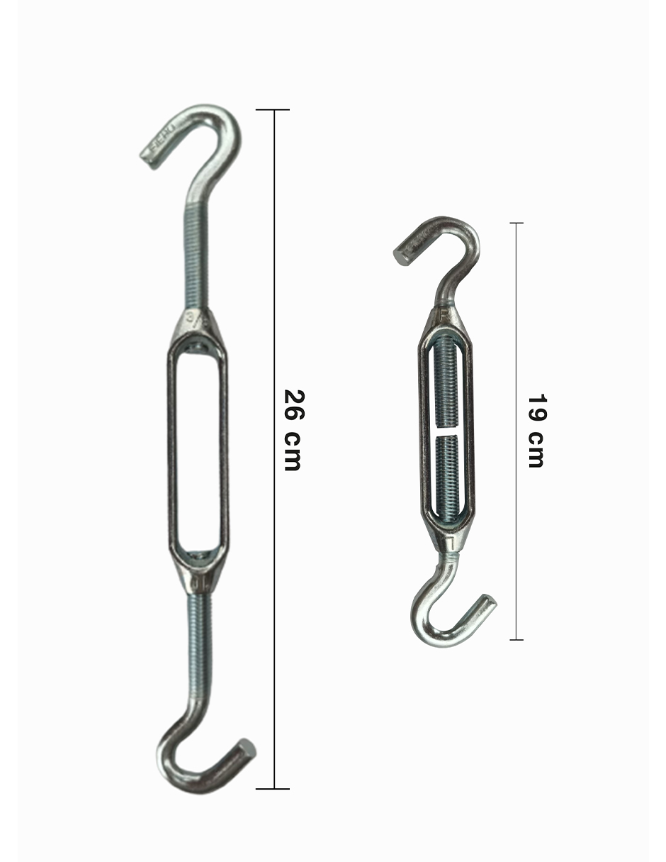 Kit De Instalación Para Malla Sombra Tensores Y Armellas 4pz