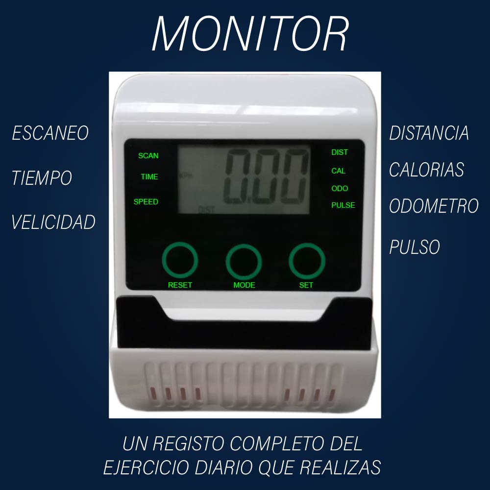 Maquina Eliptica Bicicleta elíptica 16 velocidades para Ejercicio en casa Plegable movible Elliptical Trainer Gym