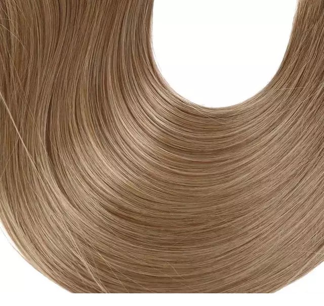 Extensiones De Cabello Sintético Set de 7 piezas con clips ONDULADA 7-12/24 RUBIO MEDIO TRANSPARENCIAS BEIGE