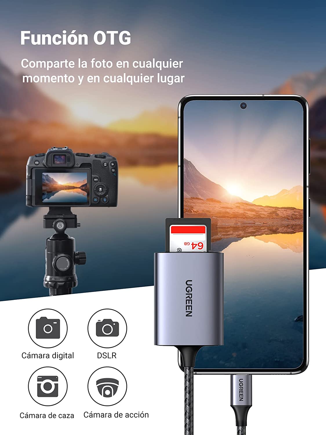 Adaptador Lector De Tarjetas Sd Usb Tipo C Ugreen