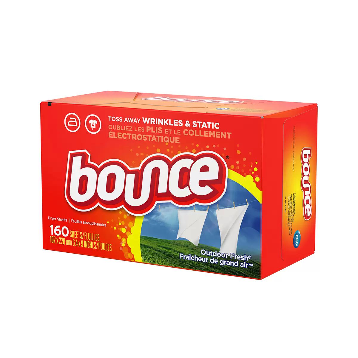 Bounce Toallas Suavizantes para Secadora 1x160 (160)hojas