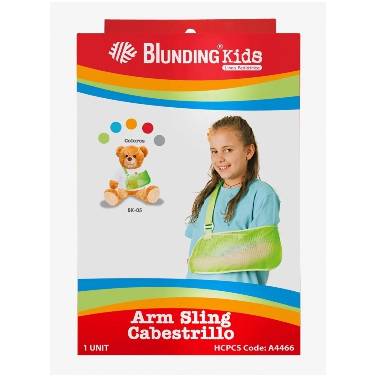Cabestrillo Pediátrico Infantil Ajustable Blunding Rojo