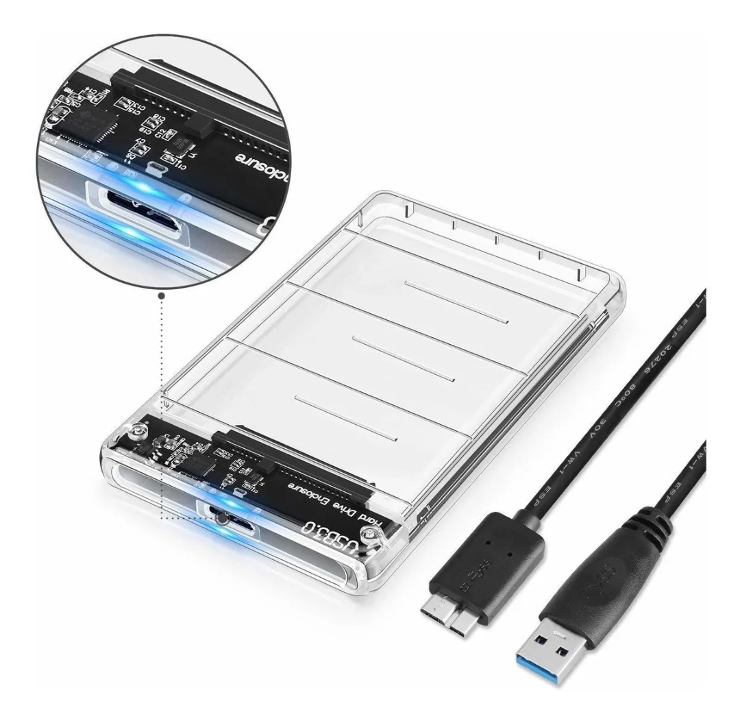 Carcasa para Disco Duro 2.5 Pulgadas Con Cable Usb 3.0