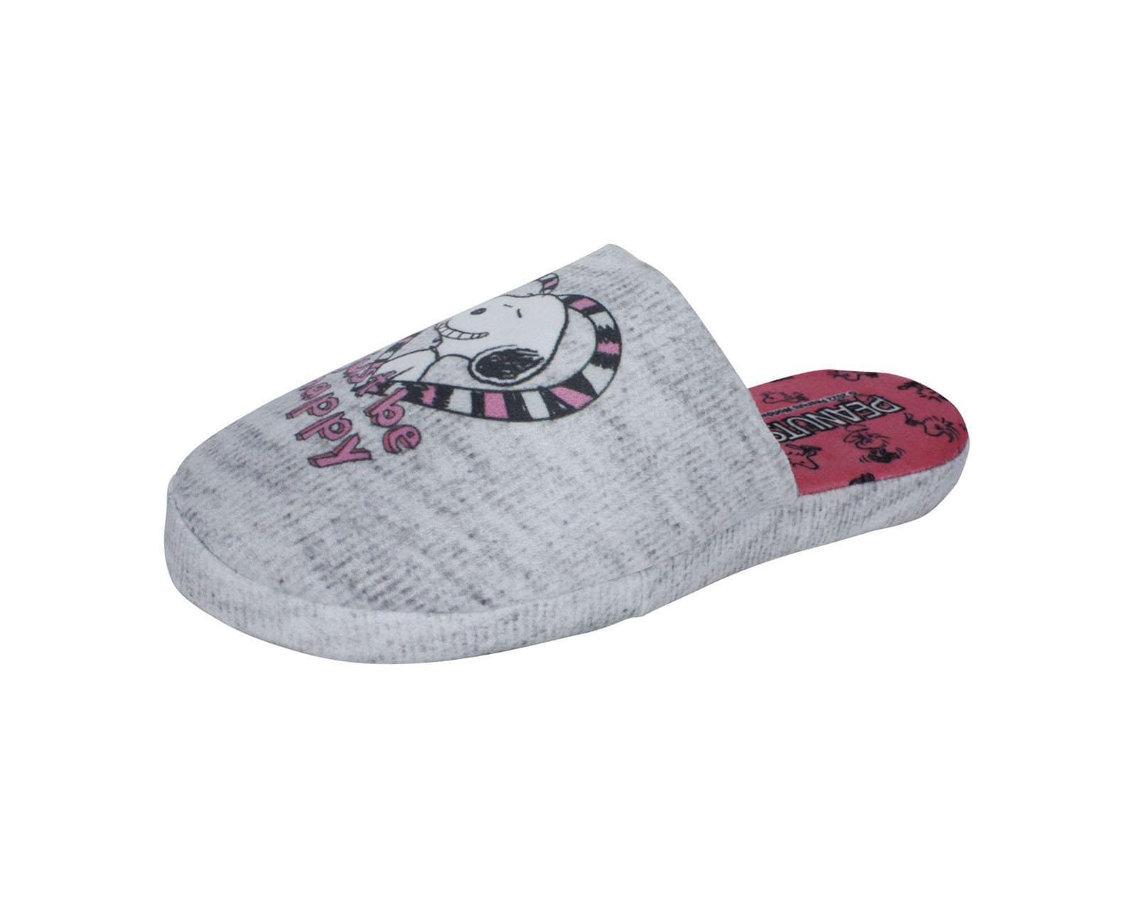 Pantufla Peanuts Snoopy Just Be Happy Con memory Foam Pn-2202