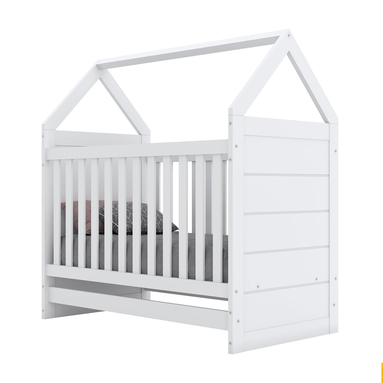 Cuna Cama Montessori para Bebé o Niño Bossa América color Blanco