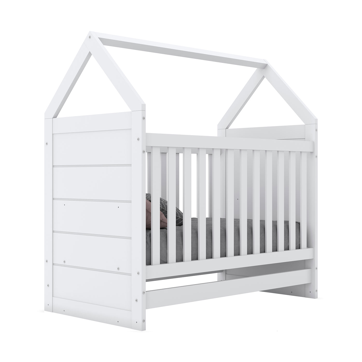 Cuna Cama Montessori para Bebé o Niño Bossa América color Blanco