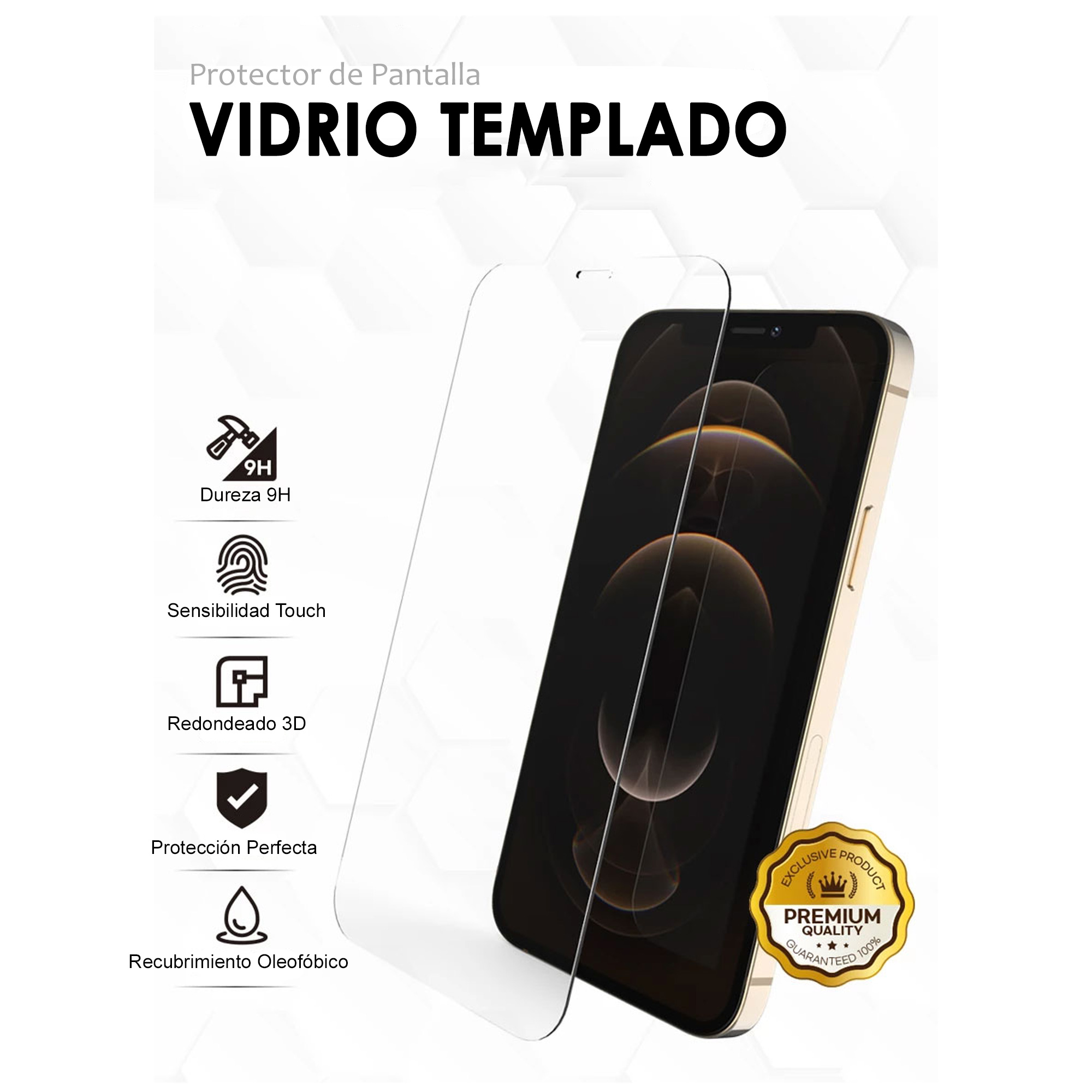 Mica de Vidrio Templado 9H Simple Glass Para iPhone 14 Pro Max