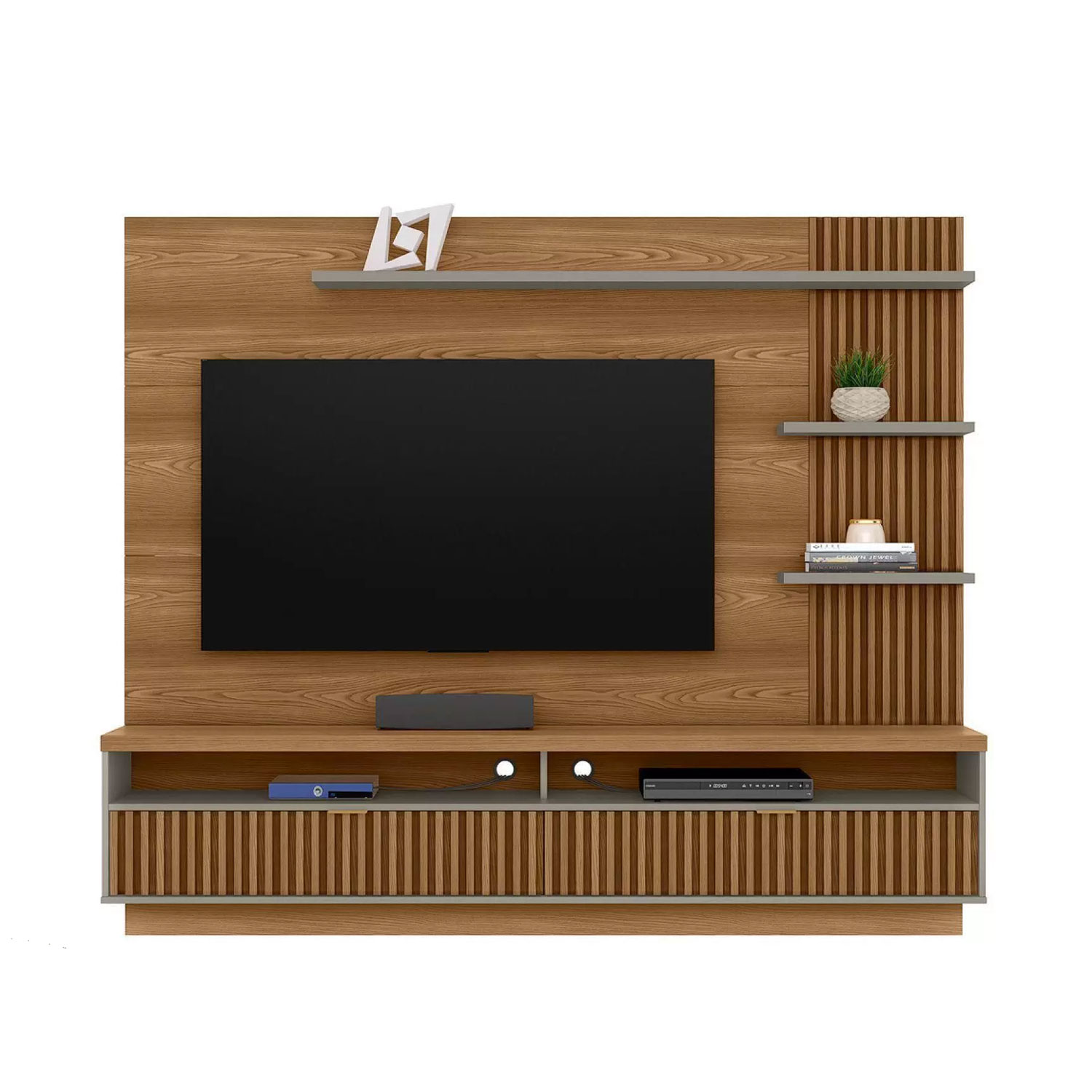 Panel para TV Bossa Araruna Color Almendra/Titanio 65".